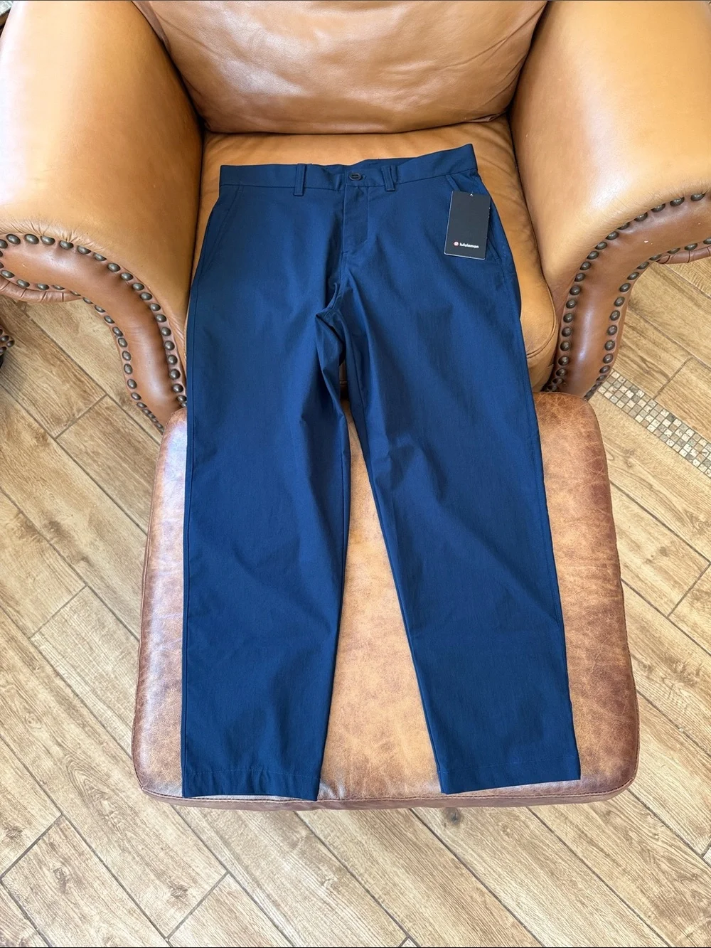 NWT Mens Lululemon Relaxed Fit Tapered Trouser 28” Sz 32 True Navy Blue